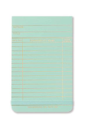Library Card Note Pad