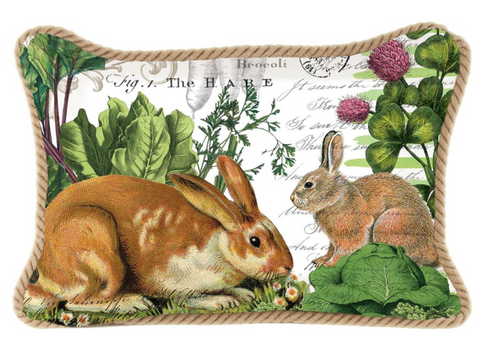 Garden Bunny Rectangular Pillow