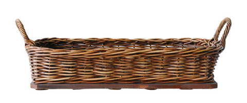 Arurog Woven Basket with Wood Base