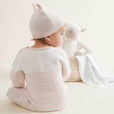 Striped Knit Hat with Ears