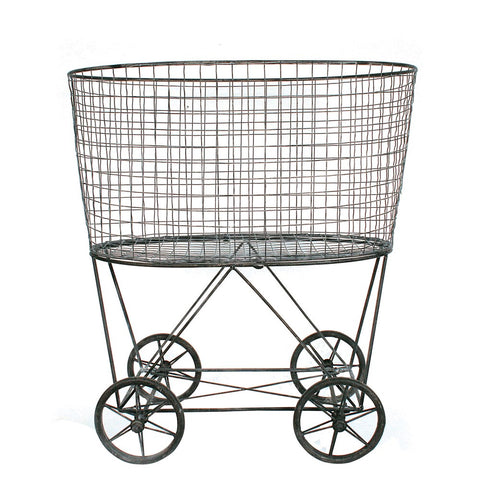 Vintage Metal  Laundry Cart